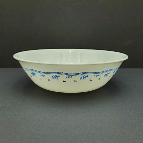 Corelle Morning Blue Vegetable Serving Bowl Corning Blue Flowers Serving Bowl - Picture 1 of 7